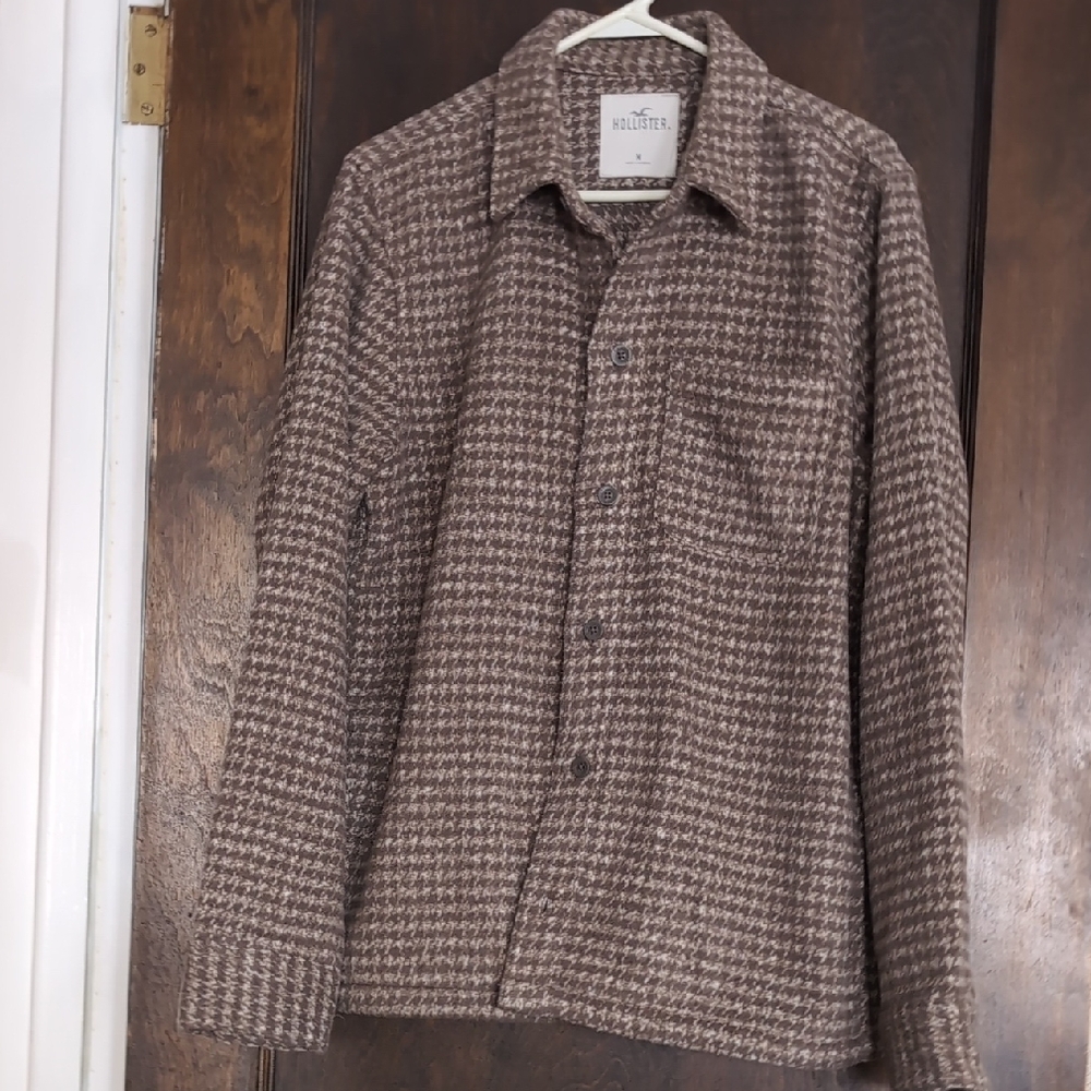 Hollister Brown Heavy Shacket